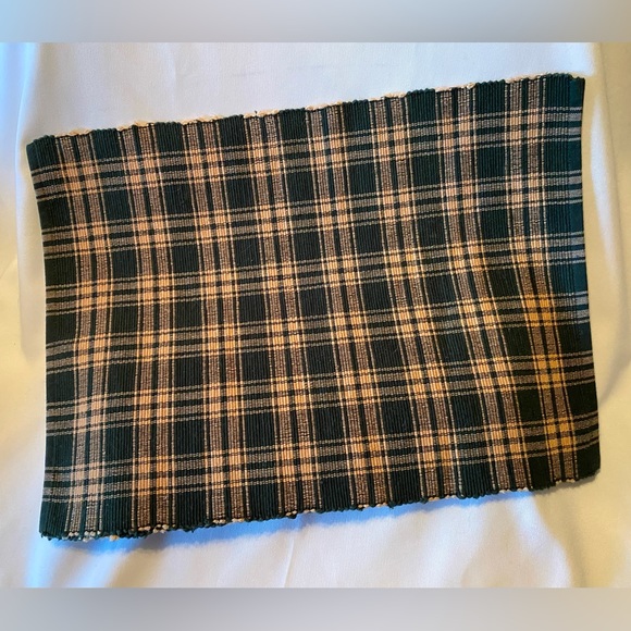 EUC Set of 2 Plaid Ribbed Placemats - Picture 1 of 2